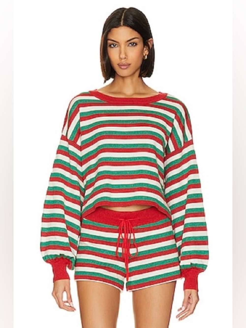 Beach Riot Ava Sweater in merry stripe